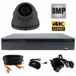 8Mp CCTV Camera System with 40m Ir Varifocal Dome Camera & Dvr